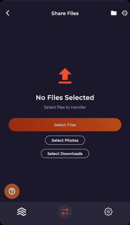 Faction app — peer-to-peer file transfer